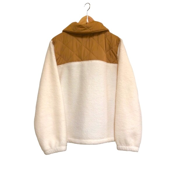 NWT J. Crew Quilted Sherpa Fleece Half-Zip Pullover - Picture 5 of 16